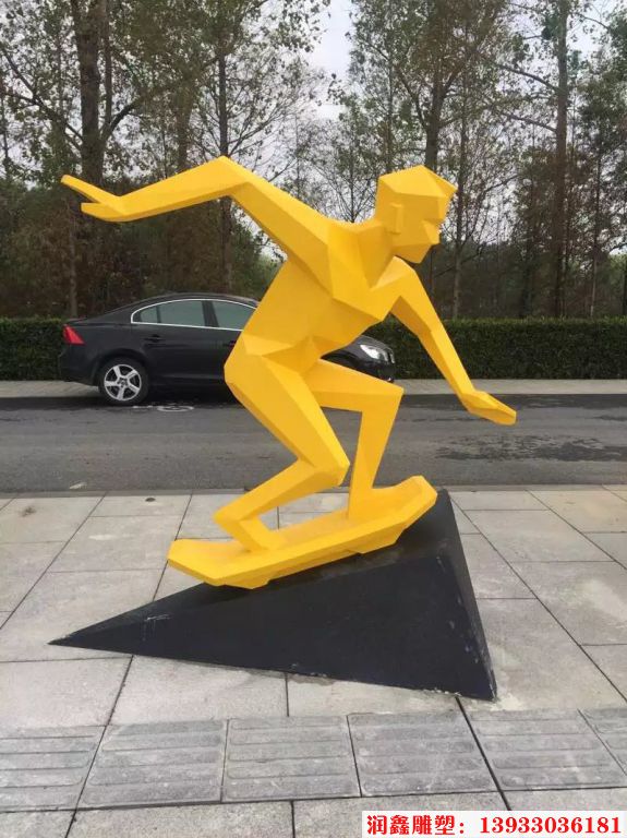不锈钢体育运动人物雕塑5