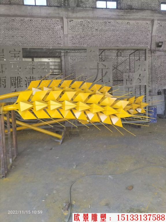 不锈钢麦穗雕塑 农作物麦穗雕塑加工厂家